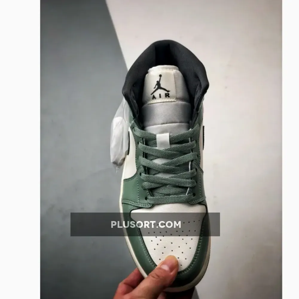 Air Jordan 1 Mid Sail/Anthracite-Jade Smoke  BQ6472-130