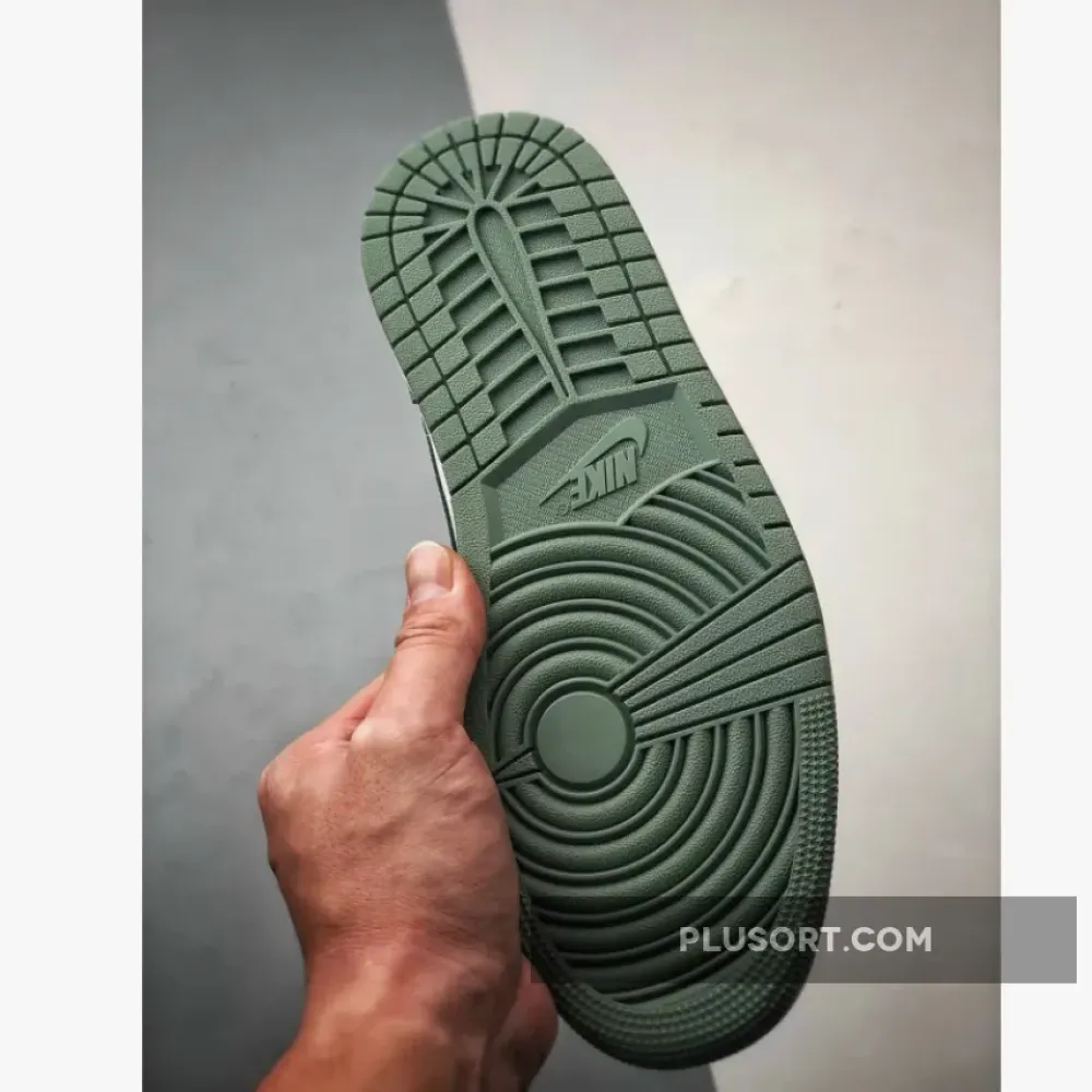 Air Jordan 1 Mid Sail/Anthracite-Jade Smoke  BQ6472-130