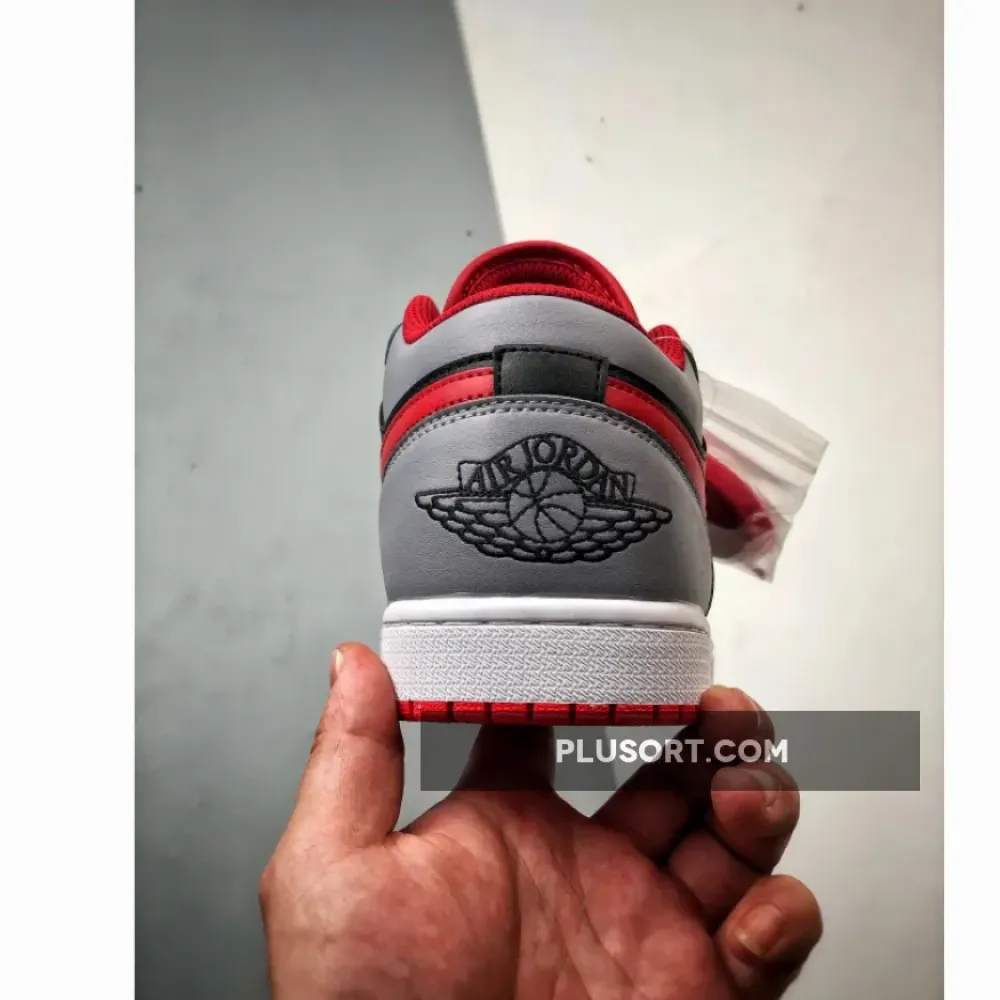 Air Jordan 1 Low Black Cement Grey Fire Red  553558-060