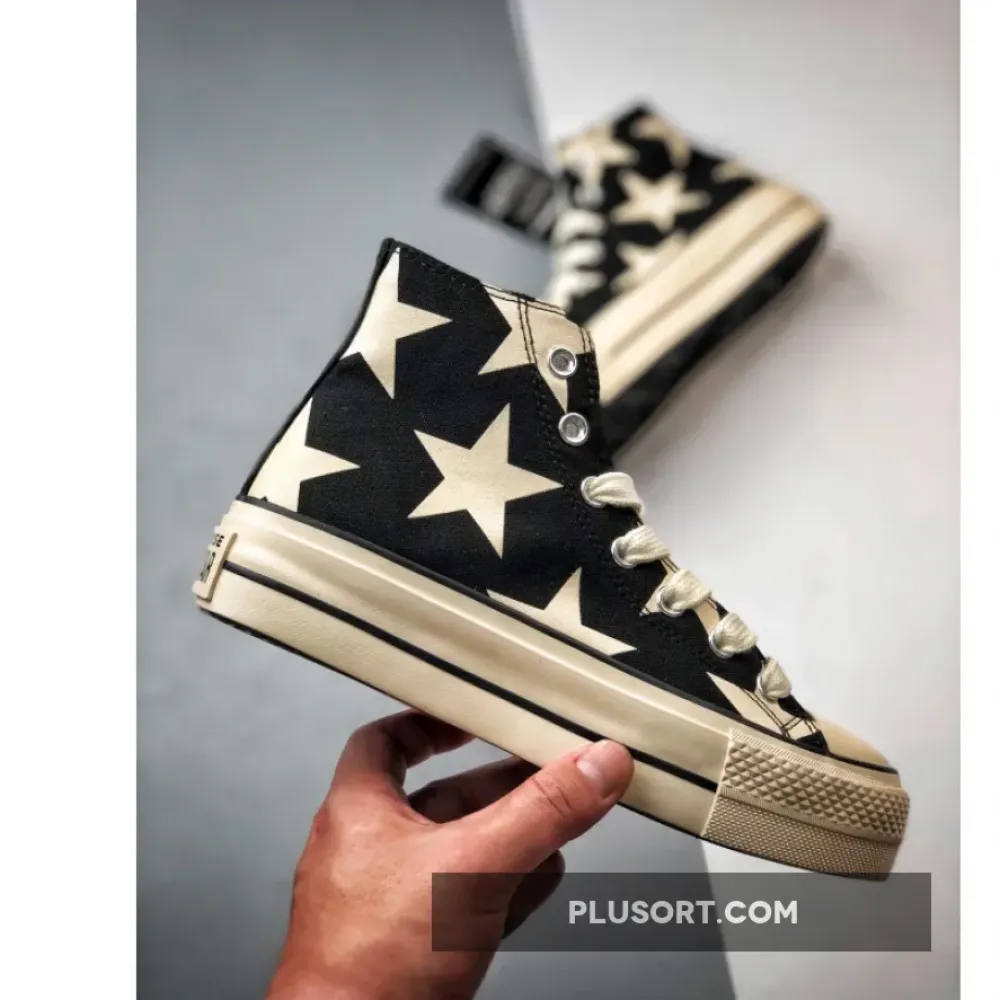 Converse Chuck Taylor All Star Lift Platform Large Stars Black/Natural Ivory/Egret A09903C