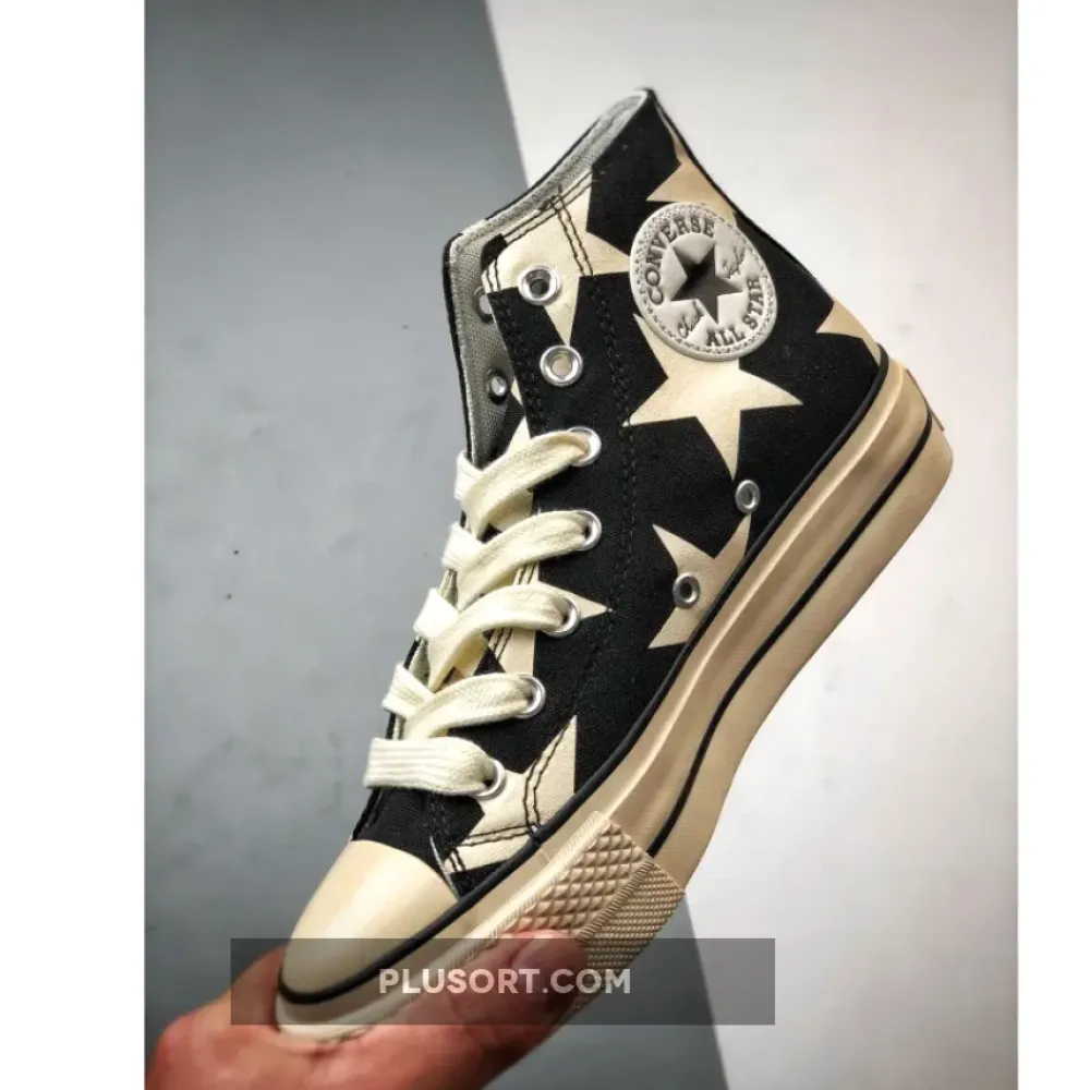 Converse Chuck Taylor All Star Lift Platform Large Stars Black/Natural Ivory/Egret A09903C